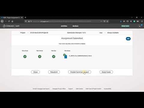 Complete & Submit SAM Project