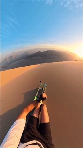 ''Extreme Sand Skiing in the Dubai Desert!" #shorts #travel #viral #asmr #desertadventures