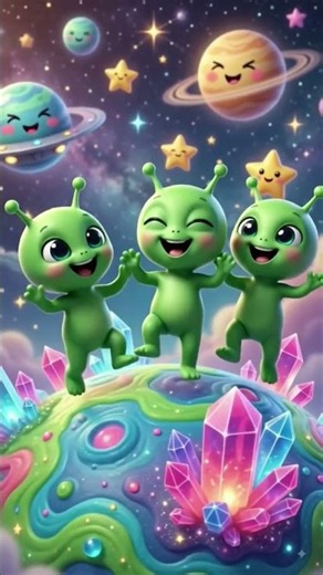🛸 Friendly UFO Adventure | Alien Song for Kids | Nursery Rhymes #Shorts