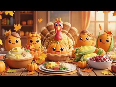 🦃 Cute Happy Thanksgiving Video 🍂 | Adorable Animation to Celebrate Gratitude