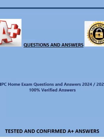 ENPC Home Exam Questions and Answers 2026/2027 | 100% Verified Answers Latest Update TESTED AND CONFIRMED A ANSWERS (Complete And Verified Study material) (18pages) LEARNEXAMS ENPC Home Exam Questions and Answers (Verified Answers) Latest Update Tachycardia = an _______ sign of shock - correct answers Early What is a late sign of circulatory compromise in children? - correct answers Hypotension Children can remain normotensive until about _____ percent of blood volume is lost - correct answers 2
