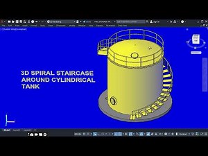 How To Model a Spiral Staircase Around a Cylindrical Tank
