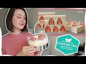 I made that STRAWBERRY CREPE CAKE RECIPE // Cooking Tree Recipe Review //