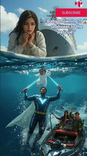 Shahveer Saves a Drowning Baby! 🌊💙 | Heroic Ocean Rescue #cartoon #shorts