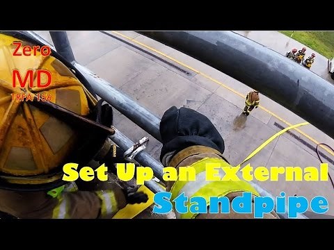 How to Set Up an External Standpipe for High Rise Fire Attack | Virginia Beach Fire Academy Training