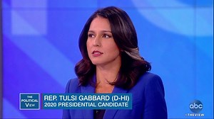 59K views · 857 reactions | Rep. Tulsi Gabbard says Pres. Trump is “using his platform to incite this racism and bigotry” for “political gain”: “He is seeing himself as America rather than recognizing the fundamental values of our country are based on our freedom of speech.” abcn.ws/2K9irzB | The View | Facebook