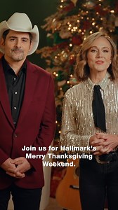 What pairs perfectly with turkey and pie? 🍽️ A Merry Thanksgiving Weekend hosted by Brad Paisley, Nikki DeLoach, and Kristoffer Polaha! The fun begins TONIGHT at 8/7c with We Met in December, and continues through the weekend with seven all-new movies! 🦃 | Hallmark Channel's Countdown To Christmas