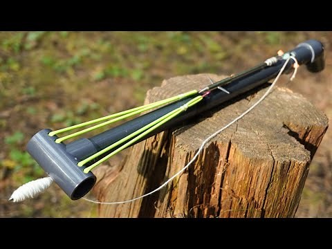 DIY slingshot - How to make a powerful slingshot from PVC and Harpoon