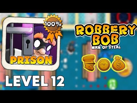 Robbery Bob Prison Level 12 Full Gameplay (3 Stars)
