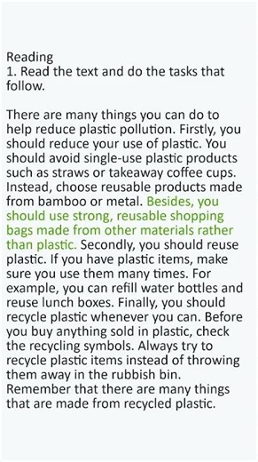 GLOBAL SUCCESS 10 [Workbook] - Unit 2. Reading 1