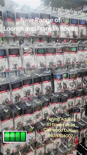 New Range of Loomis and Franklin Hooks Fishing Addicts 81 flower road Clairwood Durban 0834786007 #fishingaddicts #crackerdeal #loomisandfranklin #newrange