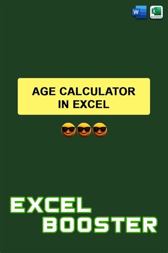 Excel Booster | Excel Guru | "Calculate Age from date of birth in Excel" Save this post for future reference! Share And Like it (@Excel_Booster) sharing excel tricks... | Instagram