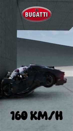 Bugatti Crash Test at Different Speeds! 🏎️💨 #beamng #beamngdrive #beamngshorts