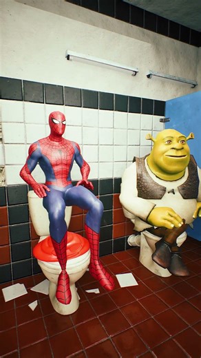 Spiderman VS Hulk VS Shrek Toilet battle GTA V