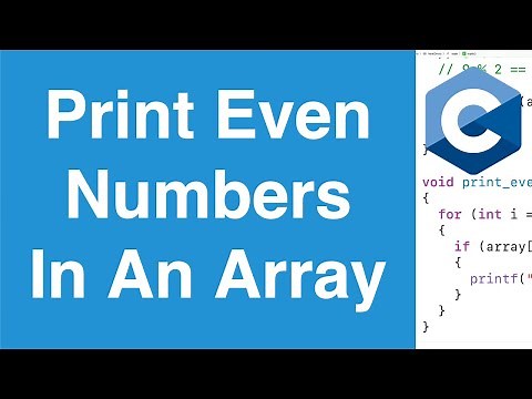 Print Even Numbers In An Array | C Programming Example
