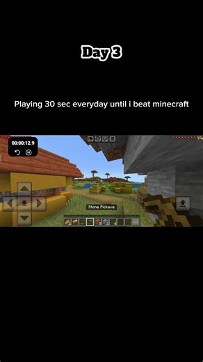 Playing 30 second everyday until i beat minecraft |Day 3 #minecraft #minecraftshorts #treecapitator