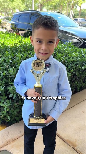 6 Year Old Celebrates Winning 1st Place Piano Competition 🏆🎹 Jelijah Diaz #firstplace #trophy #kids
