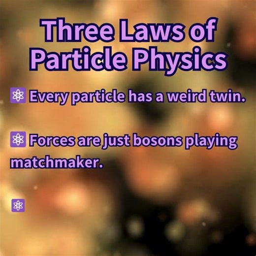Three Laws of Particle Physics