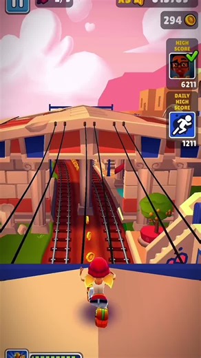 Animated Running Game Adventure with Colorful Obstacles