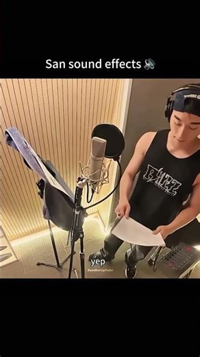 Little sound effects that San makes during recording is so cute 🫠#ateez #san