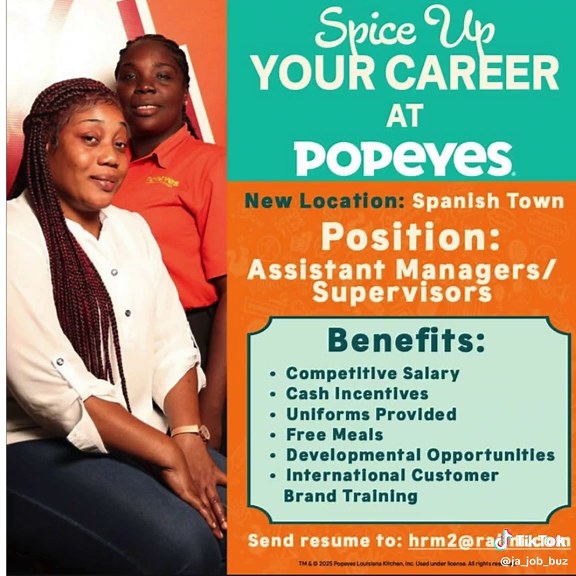 Join Popeyes Team in Spanish Town - Now Hiring Positions!