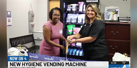 Hygiene vending machine added to Smyrna High School, marking 17th in Rutherford County
