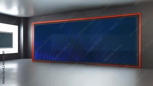 Immersive Virtual TV Studio Background Loop for Seamless Broadcasting