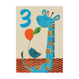 Giraffe Birthday Editable Age