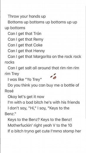 Nicki Minaj — Bottoms Up Lyrics #lyrics #raplyrics #nickiminaj #rap #barbz #music #treysongz