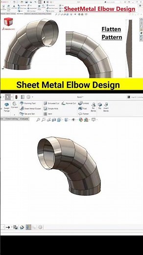How to Make Sheetmetal Elbow in Solidworks #sheetmetals #design #solidworks