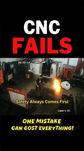 Dangerous CNC Accidents Caught on Camera 🔥 #CNCFails #DangerousFails #WorkshopFails #TiniMind