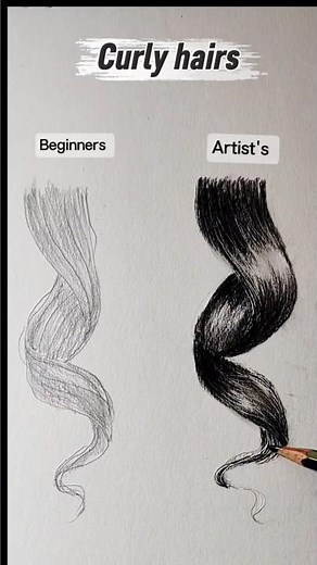 How to Draw Curly Hair | Easy Step by Step Tutorial for Beginners & Artists#shorts