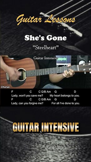 She's Gone - Steelheart | EASY Guitar Tutorial with Chords / Lyrics - Guitar Lessons #chordgitar