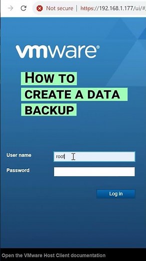 How to set up backup options for virtual machines and ESXi system configuration #shorts #short
