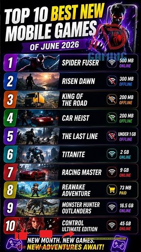 Top 10 BEST New Mobile Games of June 2026 🔥 Android & iOS #androidgames #gaming #shorts