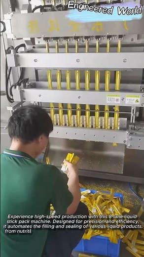 Precision Dosing and Sealing for Stick Packs. #worker #process #packaging #machinery #production