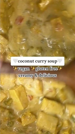 Vegan G/f Coconut Curry Soup - Recipe in Description 🍜