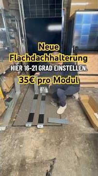 New flat roof mounting bracket 16 - 21 degrees for solar panels - €35 - Balcony power plant