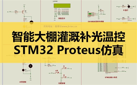 0279基于STM32的智能大棚灌溉补光温控系统Proteus仿真