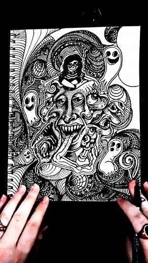 #happyhalloween #art #schizophrenia #schizoaffective #voicesinmyhead #hearingvoices #hallucinations #subconsciousmind #neurodivergent #ghosts #spooky