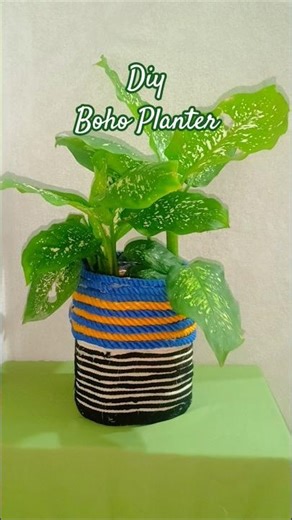 How to Turn a Plastic Bottle into a Modern Boho Planter | Easy DIY #shorts #diy #plantpot