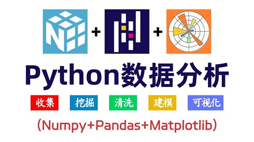 Python数据分析——Numpy、Pandas、Matplotlib，逼自己一个月成为数据分析师！