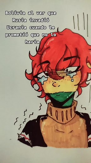 Dibujo de Fuerza Ucrania y Bolivar en Countryhumans