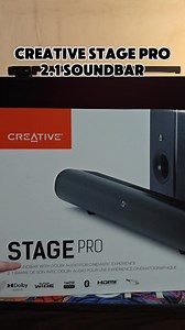 The Creative Stage Pro 2.1 soundbar has just arrived. It features the company's SuperWide technology and has a compact design. Stay tuned for our other content soon. #CreativePH #StagePro Creative Philippines | Gadget Pilipinas