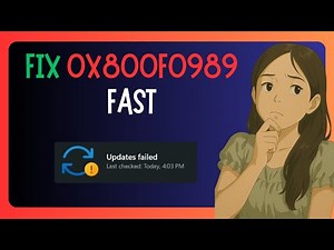 EASY FIX For Windows Update Error 0x800f0989 - SOLVED