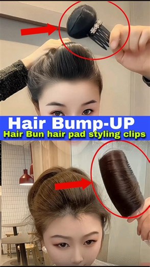 hair Bump-UP hairbun hair pad styling clips #hairstyle #hairclips