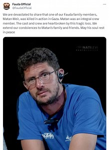 Israeli drama 'Fauda' crew member reported dead in Gaza