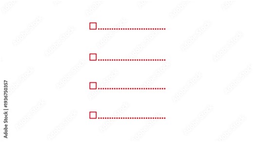 Checklist on the dashed line icon with check marks and cross. Checklist concept - checklist box with red check marks, checklist, document, gear, pencil.
