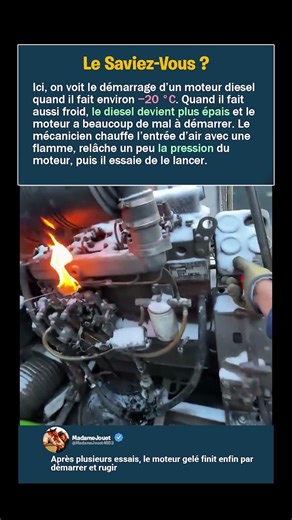 🥶🚜 Démarrer un moteur diesel à -20°C