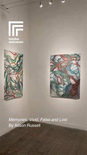 fortyfivedownstairs on Instagram: "Alison Russell uses automatic drawing as a process of excavation, enabling the hand to uncover traces of past experiences that the mind may only partially recognise. Her work emerges from the subconscious, where memories do not present themselves as linear narratives but instead surface through instinctive gestures. Through her drawings, Russell invites viewers to reflect on their own fluctuating recollections and to consider how easily truth and fiction intert